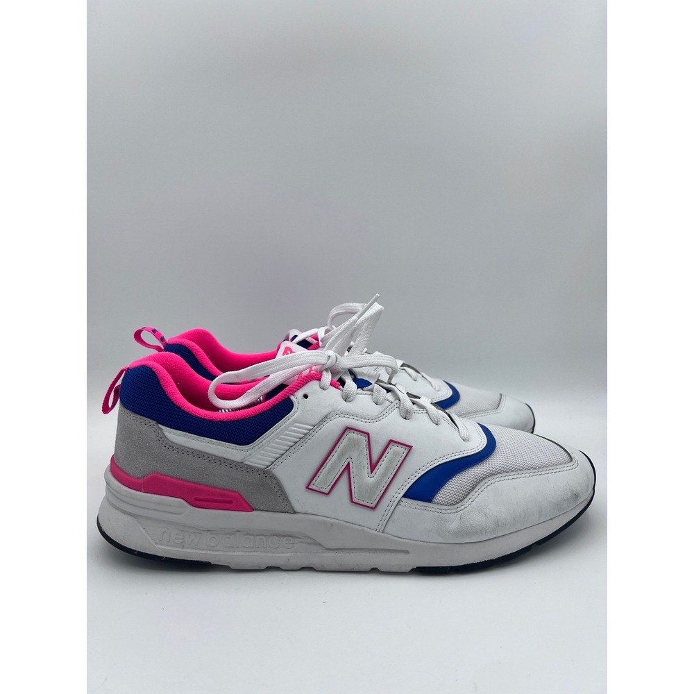 New Balance 997H Mens Size 13 White Pink Blue CM997HAJ Athletic Sneakers